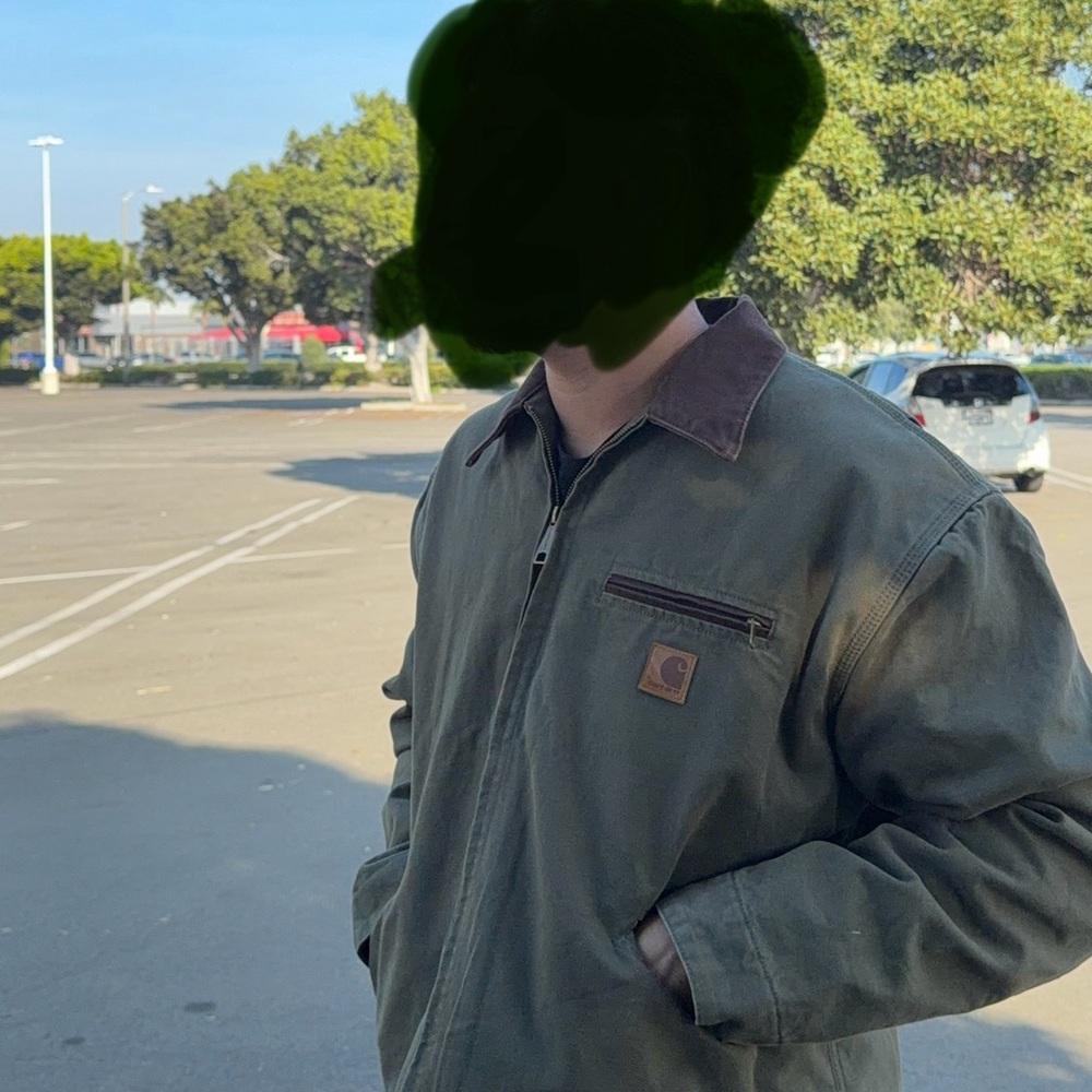 Vintage Carhartt Detroit Jacket J97 MOS Green Medium - Picture 6 of 6
